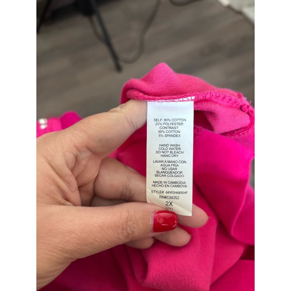 Fashion Nova Hot Pink Velour Zip Up Hoodie Plus Size 2X - Picture 5 of 5